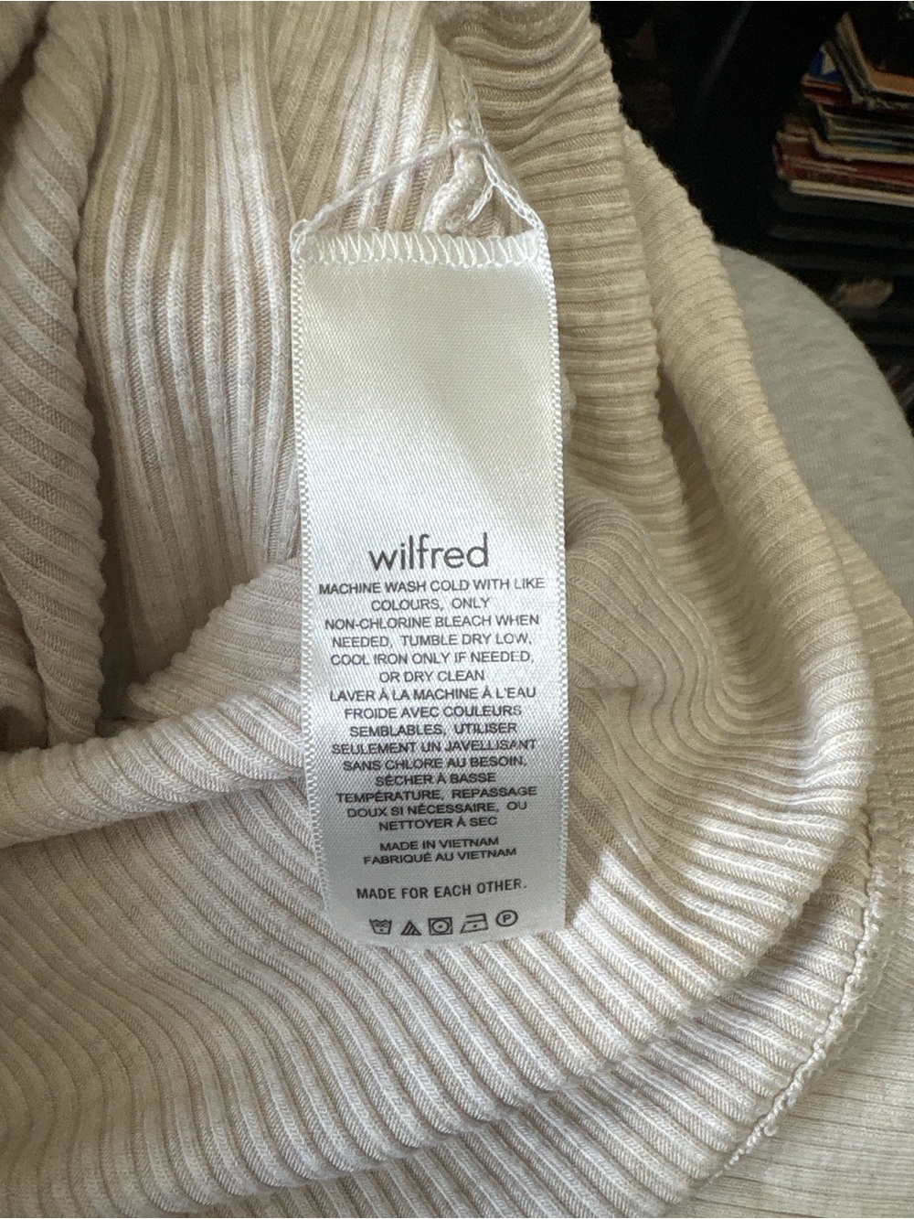 Wilfred Cream Ribbed Midi Skirt - Picture 4 of 5